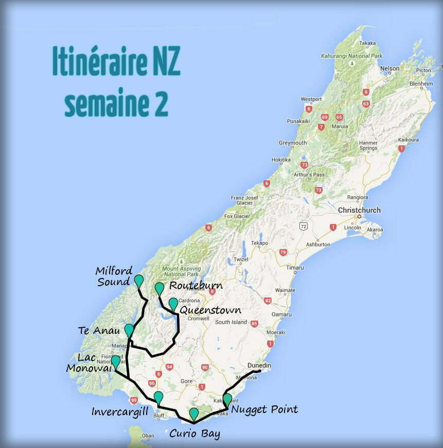 Itinéraire Nouvelle-Zélande Île du Sud